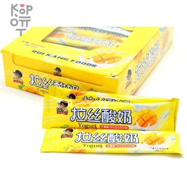 Жевательная конфета тянучка Rui Kang Foods Yogurt со вкусом Йогурта и Манго — Корейские товары для всей семьи(КорОпт)