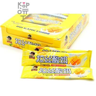 Жевательная конфета тянучка Rui Kang Foods Yogurt со вкусом Йогурта и Манго