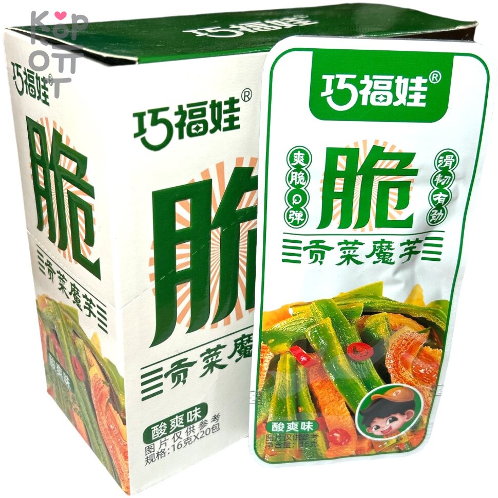 Снек Hunan Food Tribute Konjac - Гунцай конжак, кислый и освежающий вкус, 16гр., купить с доставкой на дом фото 1 &mdash; Корейские товары для всей семьи(КорОпт)