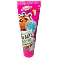 Жевательная резинка Bubble Cream - Жирафик, со вкусом Клубники