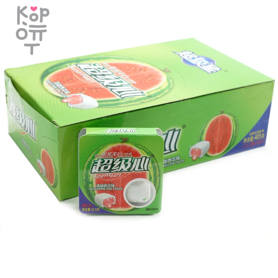 Жевательная резинка Super Heart Crispy Jam Sandwich Gum - Сэндвич с Арбузным джемом