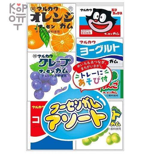 Marukawa Fruit 7 Marble Gum - Жевательная резинка, Ассорти, 7 вкусов, 36,6гр. , купить с доставкой на дом фото 1 — Корейские товары для всей семьи(КорОпт)