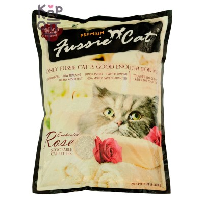 Fussie Cat Роза — бентонитовый наполнитель для кошачьего туалета, 5 л