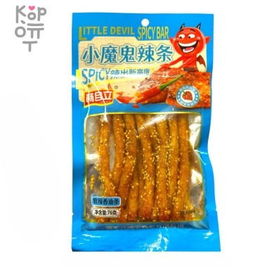 Снэк Little Devil Spicy Bar - Исчадье Ада, закуска для маленького дьяволенка, мягкие палочки, 76гр. — Корейские товары для всей семьи(КорОпт)