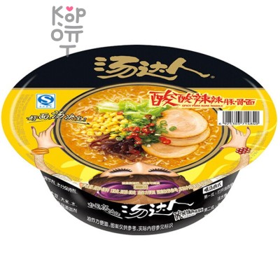 Лапша быстрого приготовления Uni-Tang Hot and sour tonkotsu noodle Кисло-острая лапша тонкоцу, 135гр.