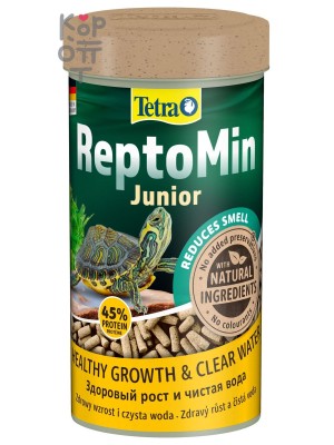 Корм Tetra ReptoMin Junior для молодых водных черепах в виде палочек 250 мл