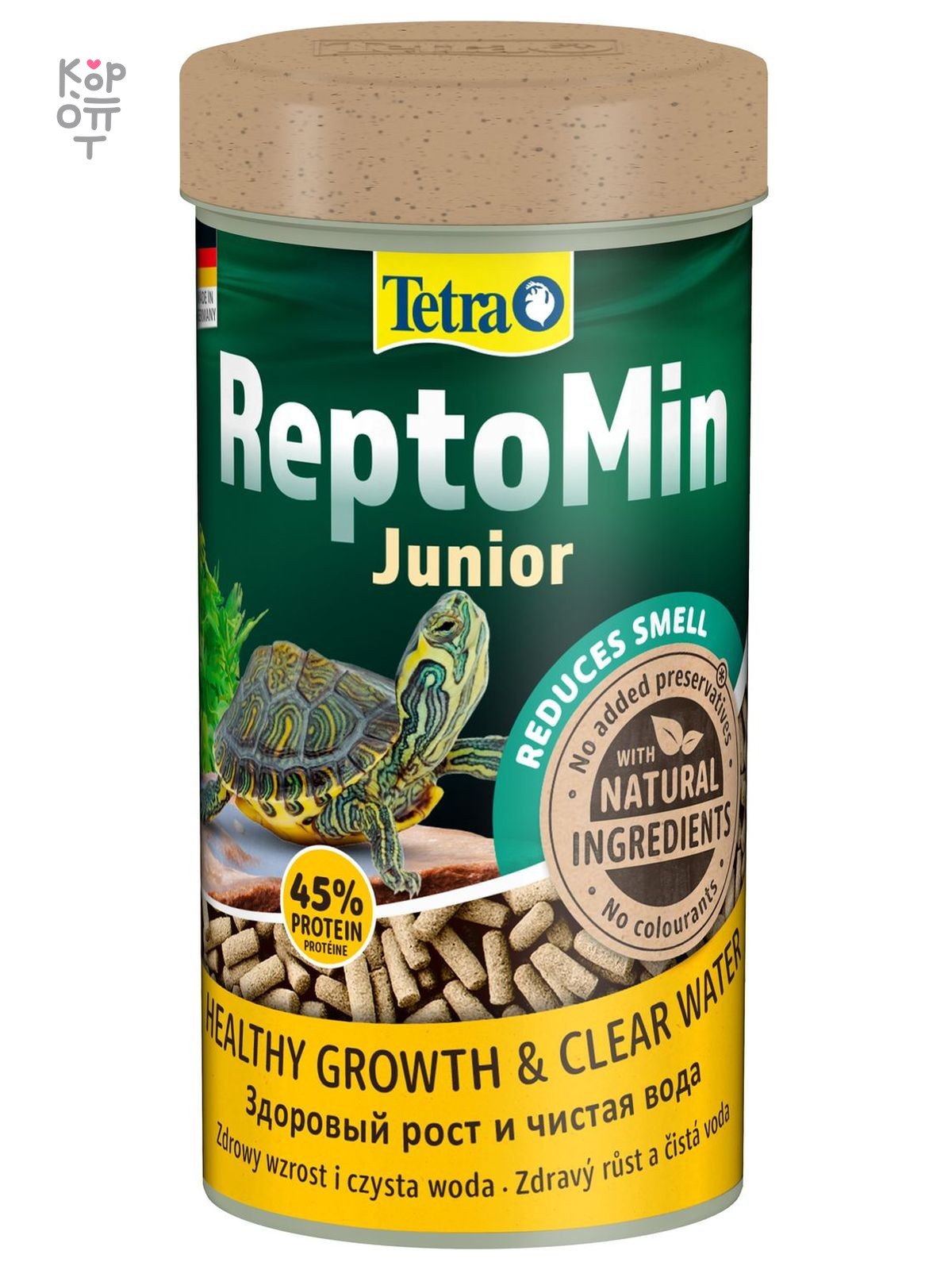 Tetra ReptoMin Junior — Корм для молодых водных черепах в виде палочек 250 мл