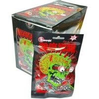 Кислая леденцовая карамель Shuner Candy - Жутко кислые конфеты Взрывной череп, со вкусом Голубики