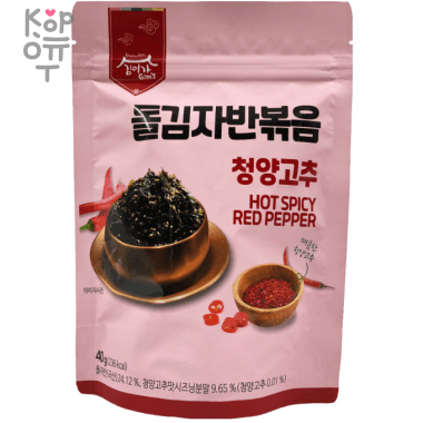 Kim&#039;s &amp; Lee&#039;s family - Морская капуста в хлопьях, со вкусом острого перца, сушеная, обжаренная, 40гр. — Корейские товары для всей семьи(КорОпт)