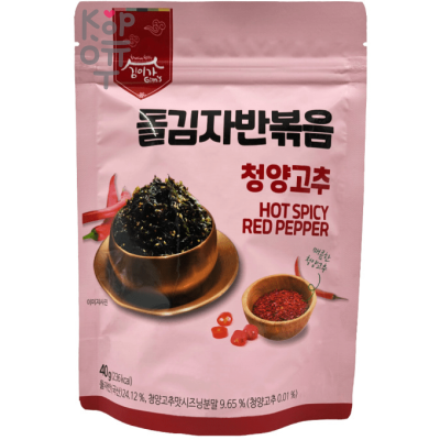 Kim's &amp; Lee's family - Морская капуста в хлопьях, со вкусом острого перца, сушеная, обжаренная, 40гр.