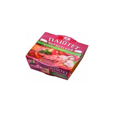 HUNGROW — Паштет Фермерский из свинины с шампиньонами 90гр1/20, 90 г