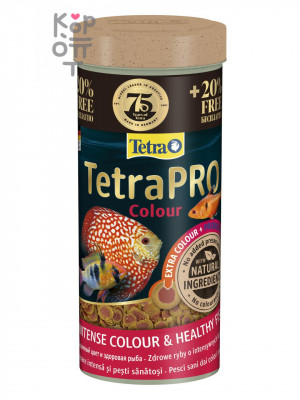 TetraPro Color Crisps корм-чипсы для улучшения окраса всех декоративных рыб 250 + 50мл. в подарок