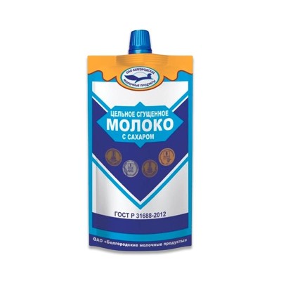 Belmolprodukt — Whole Sweetened Condensed Milk — Молоко цельное сгущённое с сахаром — 270 г — коробка 24 шт.