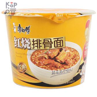 Лапша быстрого приготовления Kang Shi Fu Roasted Pork Ribs Noodle со вкусом свиных ребрышек, 108гр., купить с доставкой на дом фото 1 — Корейские товары для всей семьи(КорОпт)