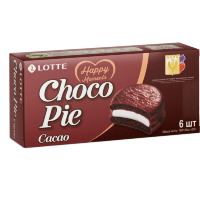 Lotte Choco Pie Cacao - Изысканное пирожное Чокопай Шоколадный.
