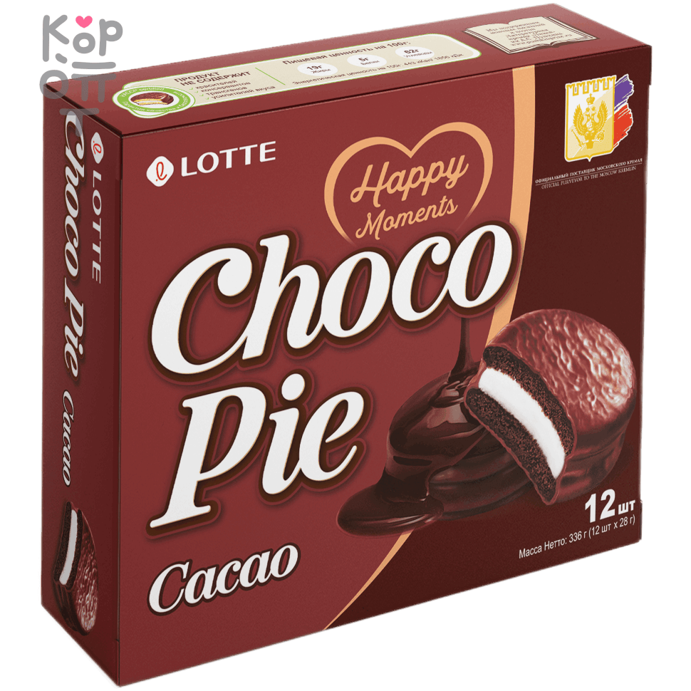 Lotte Choco Pie Cacao - Изысканное пирожное Чокопай Шоколадный. по цене ...