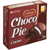 Lotte Choco Pie Cacao - Изысканное пирожное Чокопай Шоколадный.