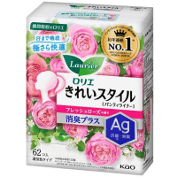 Kao Laurier Active Fit AG+ Panty Liners - Ежедневные гигиенические прокладки с ионами серебра 14см., Коробка 62шт.