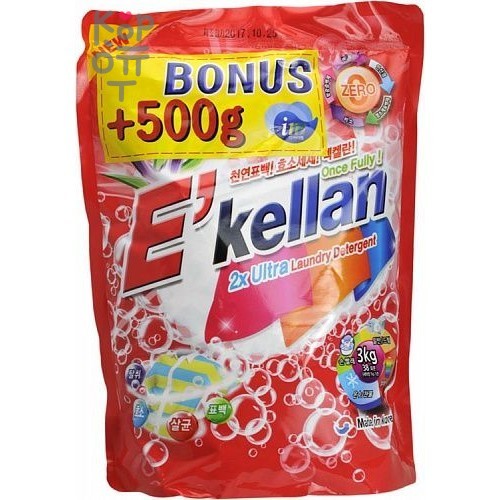  E'kellan Ultra​ Стиральный порошок, 3кг. + 500гр. БЕСПЛАТНО!
