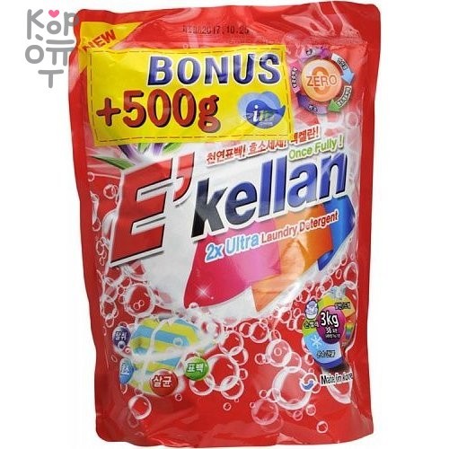 E'kellan Ultra Стиральный порошок, 3 кг + 500гр. БЕСПЛАТНО!, купить с доставкой на дом фото 1 — Корейские товары для всей семьи(КорОпт)  E'kellan Ultra Стиральный порошок, 3 кг + 500гр. БЕСПЛАТНО!, купить с доставкой на дом фото 1 — Корейские товары для всей семьи(КорОпт)