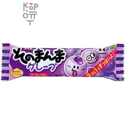 Coris Manma Grape Fusen Gum - Жевательная резинка со вкусом винограда, шары(1 из 3-х - кислый) 14,4гр.