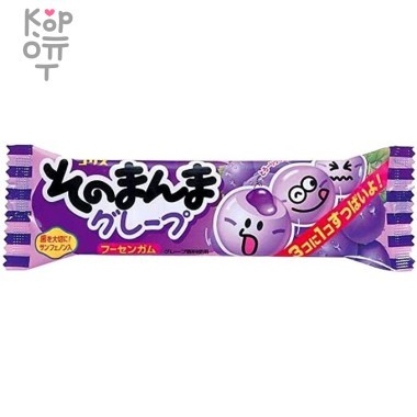 Coris Manma Grape Fusen Gum - Жевательная резинка со вкусом винограда, шары(1 из 3-х - кислый) 14,4гр. — Корейские товары для всей семьи(КорОпт)