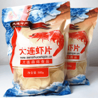 Даляньские цветные чипсы Prawn Crackers с Бохайскими креветками, нежареные с оригинальным вкусом, 160гр.