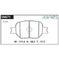 PF-1430/AN603/SN671 ADVICS - Тормозные колодки