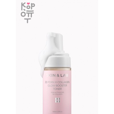 SKIN&amp;LAB 3D PDRN X Glow Booster Toner 100ml, - Кислородный бустер-тонер с 3D-ПДРН и коллагеном 100 мл