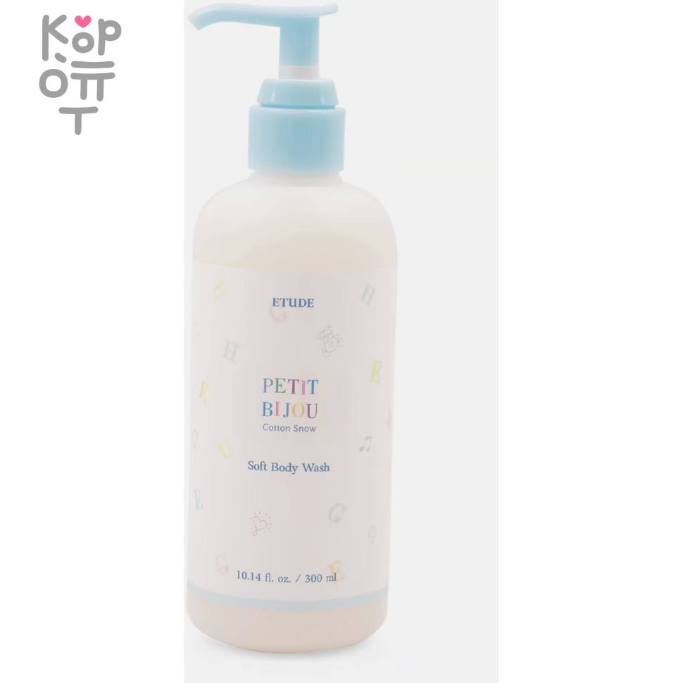 Etude Petit Bijou Cotton Snow Moisture Body Wash - Увлажняющий гель для душа Хлопковый Снег 300мл.  фото 1 &mdash; Корейские товары для всей семьи(КорОпт)