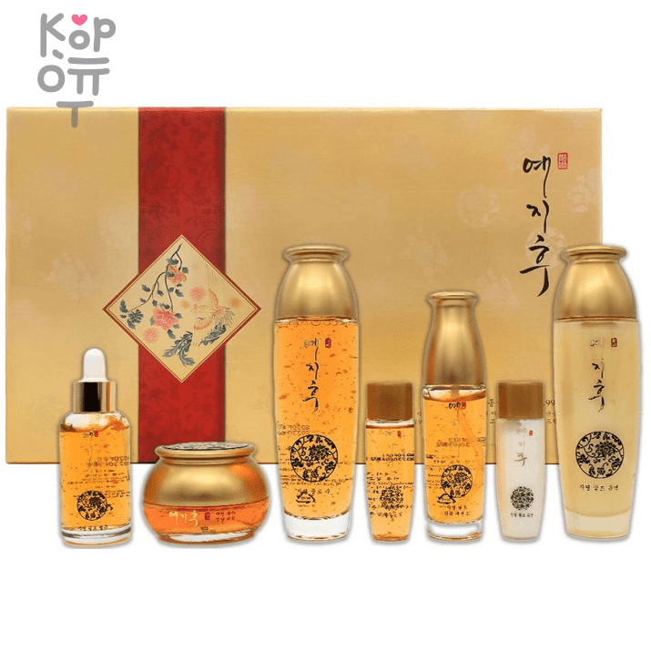 Bergamo Yezihu Gold Skin Care Set 5 - Набор для лица с экстрактом Золота., купить с доставкой на дом В основе этой серии традиционные корейские рецепты и уникальные ингредиенты. Средства серии с золотом и экстрактом красного женьшеня глубоко питает кожу, увлажняет и смягчает, улучшает внешний вид кожи.