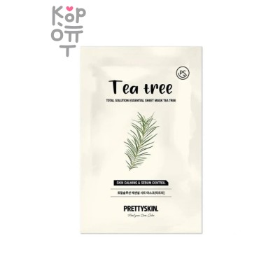 PrettySkin Perfect Fit Tea Tree Mask Sheet - Маска для лица листовая с маслом чайного дерева 25 мл
