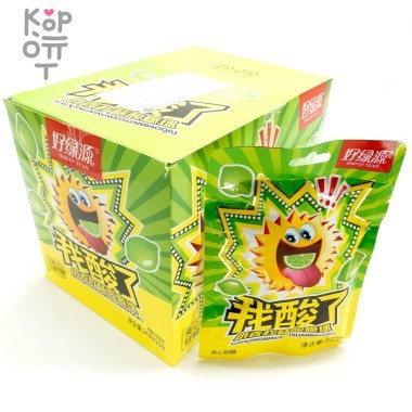 Кислая сэндвич помадка I'm Sour Little Lime Flavored Sour Ball Sandwich Fudge Candy - Кислый взрыв со вкусом Лайма &mdash; Корейские товары для всей семьи(КорОпт)