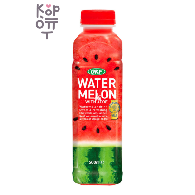 OKF Watermelon with Aloe — Фруктовый освежающий напиток арбуз+алоэ, 500 мл