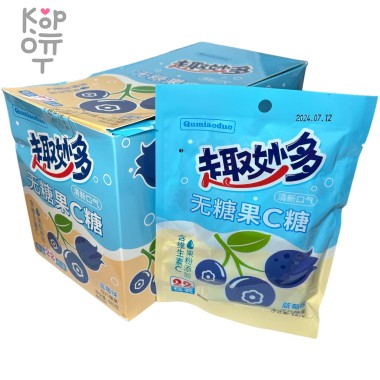 Холодок Qumiaoduo Fruity C Candy - Волнительный вкус фруктов с Витамином С и вкусом Голубики &mdash; Корейские товары для всей семьи(КорОпт)
