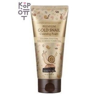 SkinPastel — Premium Gold Snail Foam Cleansing — Пенка для умывания с золотом и муцином улитки, 150 мл