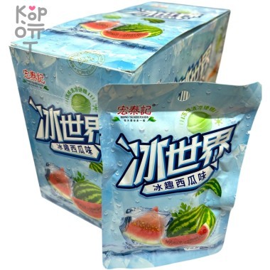 Карамель Hong TaiKee Foods Candy со вкусом ледяного Арбуза &mdash; Корейские товары для всей семьи(КорОпт)
