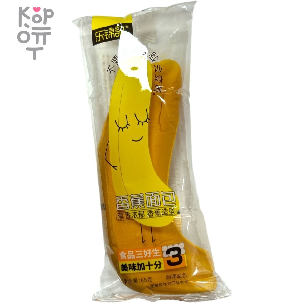 LEJINJI Butter Bread - китайский десерт Сдобный хлеб - 3 банана, 72гр., купить с доставкой на дом фото 1 — Корейские товары для всей семьи(КорОпт)