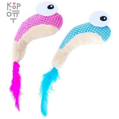 Petstages игрушка для кошек Dental &#039;Креветки&#039; 2 шт. с кошачьей мятой, 7 см — Корейские товары для всей семьи(КорОпт)