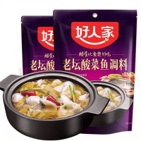 Haorenjia Seasoning for Fish with Laotan Sour Cabbage - Набор овощей и специй для тушения рыбы с квашенной капустой, 350гр.