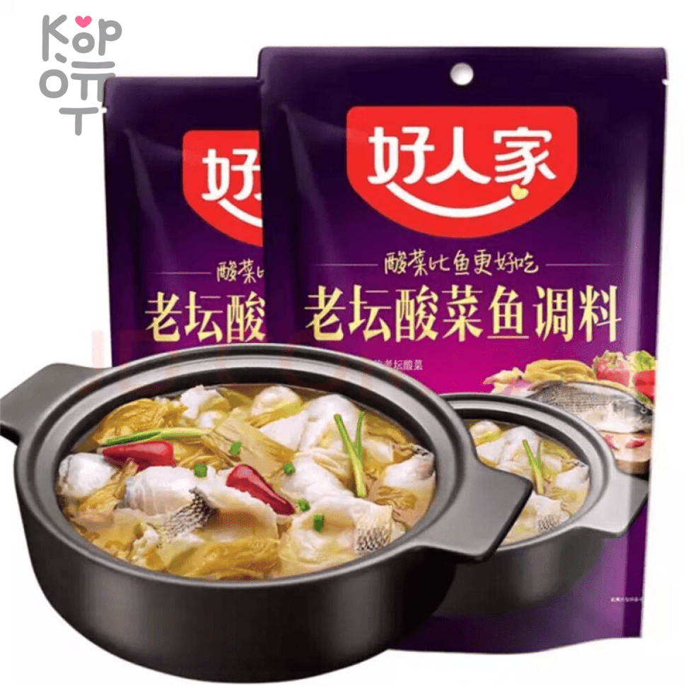 Haorenjia Seasoning for Fish with Laotan Sour Cabbage - Набор овощей и специй для тушения рыбы с квашенной капустой, 350гр.