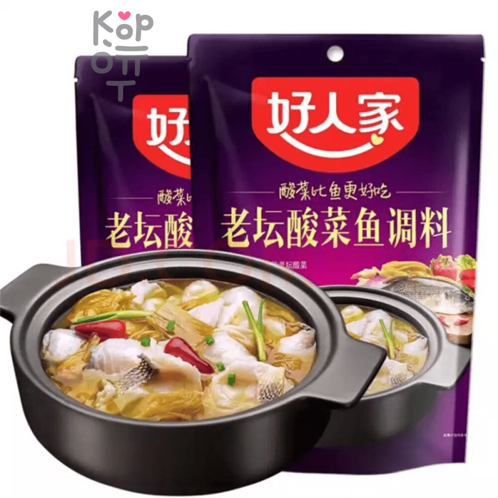 Haorenjia Seasoning for Fish with Laotan Sour Cabbage - Набор овощей и специй для тушения рыбы с квашенной капустой, 350гр.