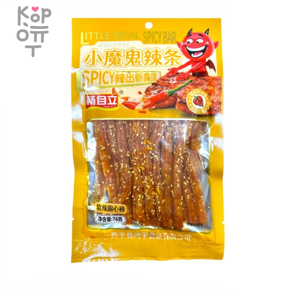 Снэк Little Devil Spicy Bar - Исчадье Ада, закуска для маленького дьяволенка, мягкие круглые палочки, 76гр., купить с доставкой на дом фото 1 &mdash; Корейские товары для всей семьи(КорОпт)