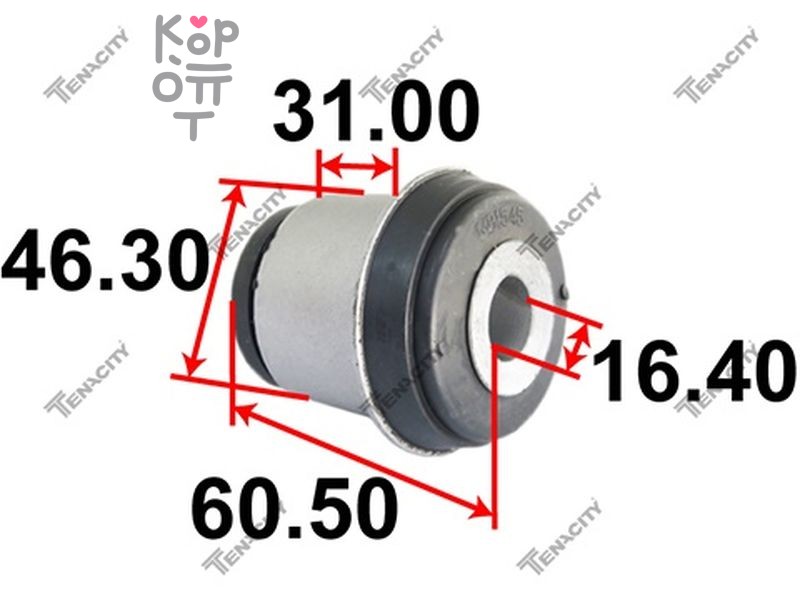 Сайлентблок MK335060 AAMMI1103, M24FB70P CANTER FB70 2003- переднего верхнего рычага RBI