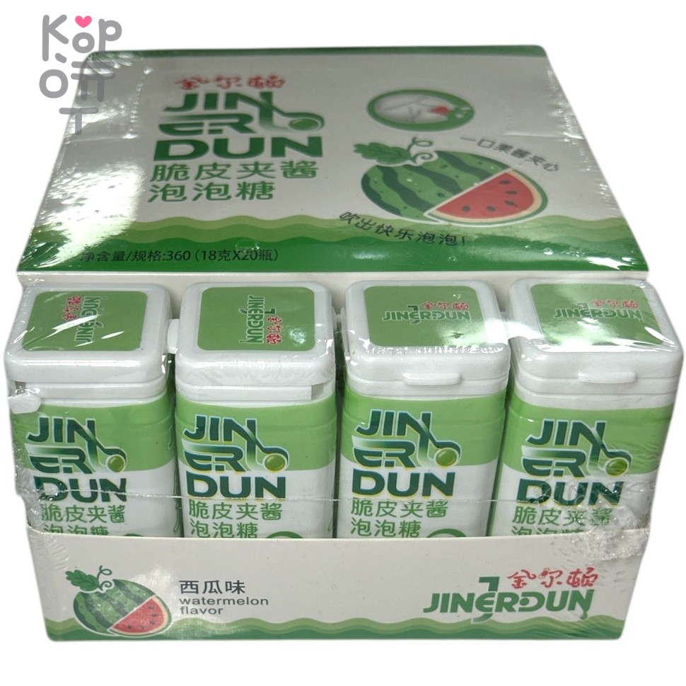 Хрустящая жевательная резинка Jin Fresh сэндвич со вкусом Арбуза, купить с доставкой на дом фото 1 — Корейские товары для всей семьи(КорОпт)