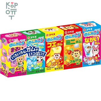 Coris Gum Gum 5 - Жевательная резинка Ассорти со вкусами Содовая, Виноград, Банан, Фрукты, Кола 37гр. &mdash; Корейские товары для всей семьи(КорОпт)