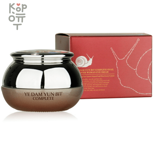 YE DAM YUN BIT Антивозрастной восстанавливающий крем для кожи вокруг глаз с муцином улитки, 50гр., купить с доставкой на дом фото 1 &mdash; Корейские товары для всей семьи(КорОпт)