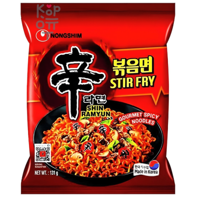 NONGSHIM Stir Fry - Лапша сублимированная жаренная, мягкая упаковка, 131гр.