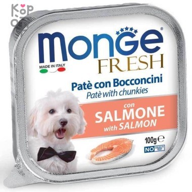 Monge Dog Fresh консервы для собак лосось 100г &mdash; Корейские товары для всей семьи(КорОпт)