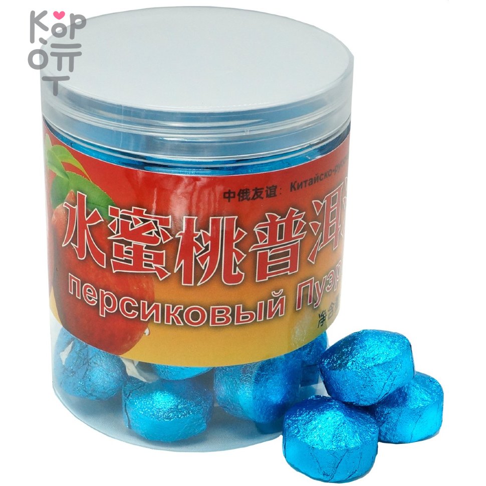 Чай зеленый Пуэр То, с ароматом Персика, 150гр., купить с доставкой на дом фото 1 — Корейские товары для всей семьи(КорОпт)